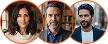 Avatars van tevreden Libra Fondex gebruikers